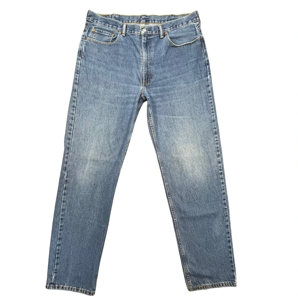 Levi's Blue 550 Relaxed Fit Tapered Leg Jeans Mens 40x36